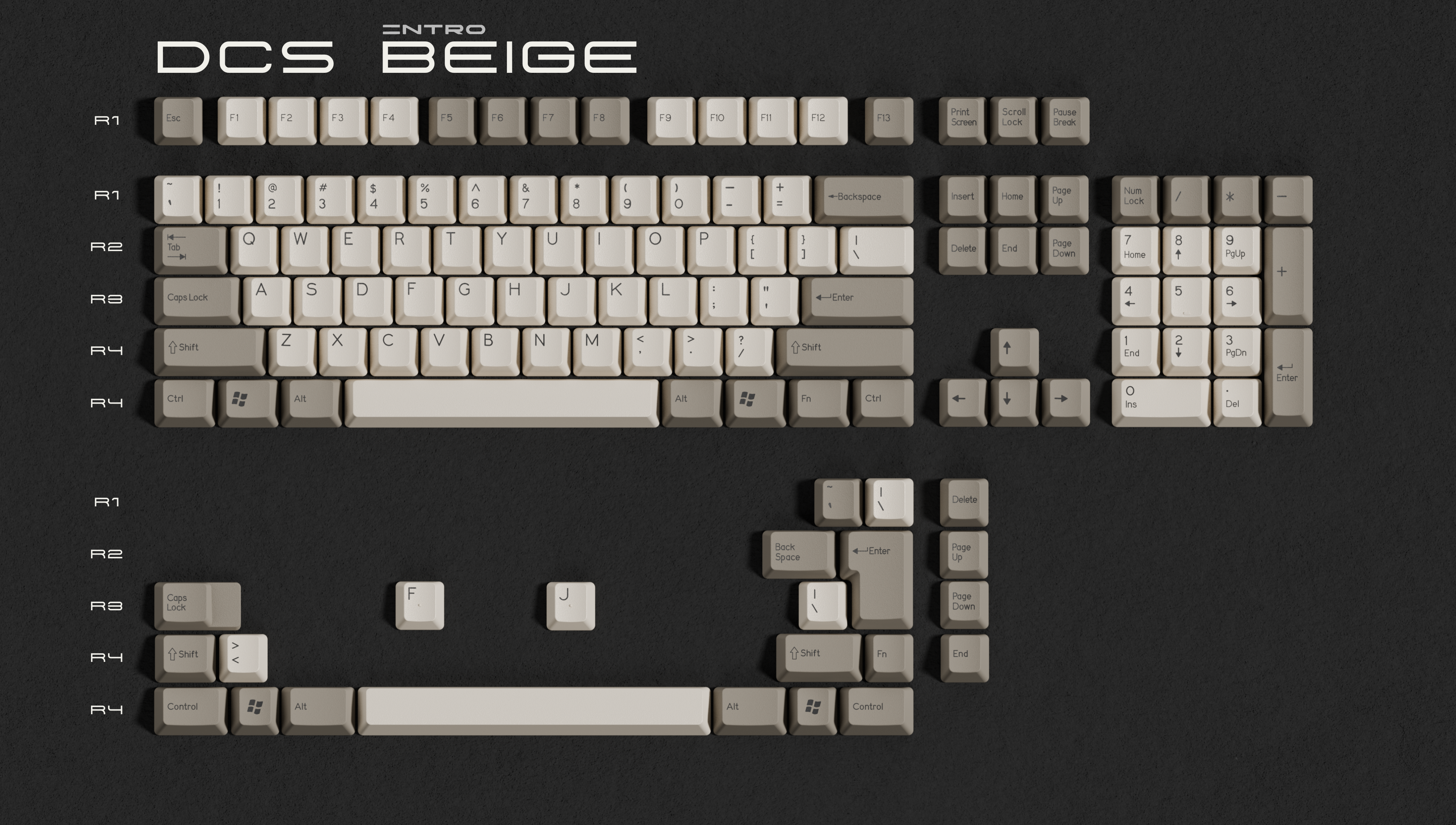 DCS Beige Keycap Set