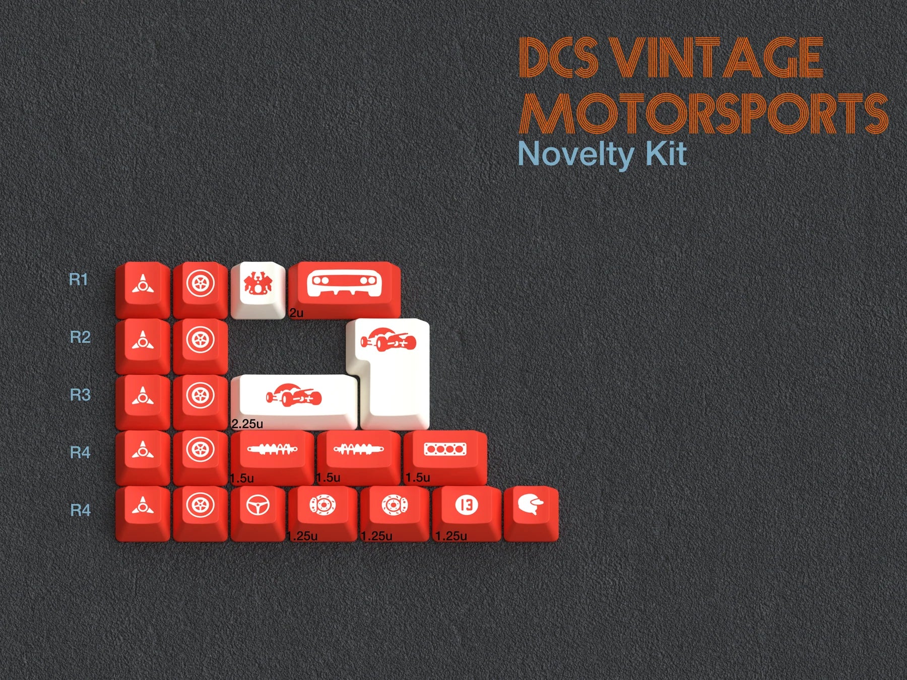 DCS Vintage Motorsport Keycaps (Group-Buy)