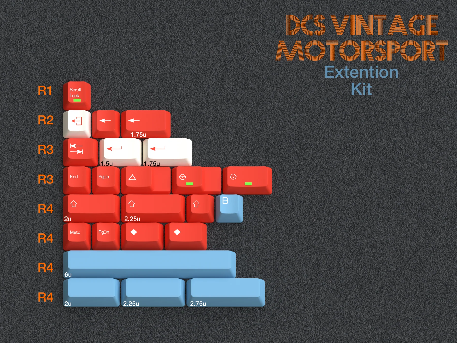 DCS Vintage Motorsport Keycaps (Group-Buy)