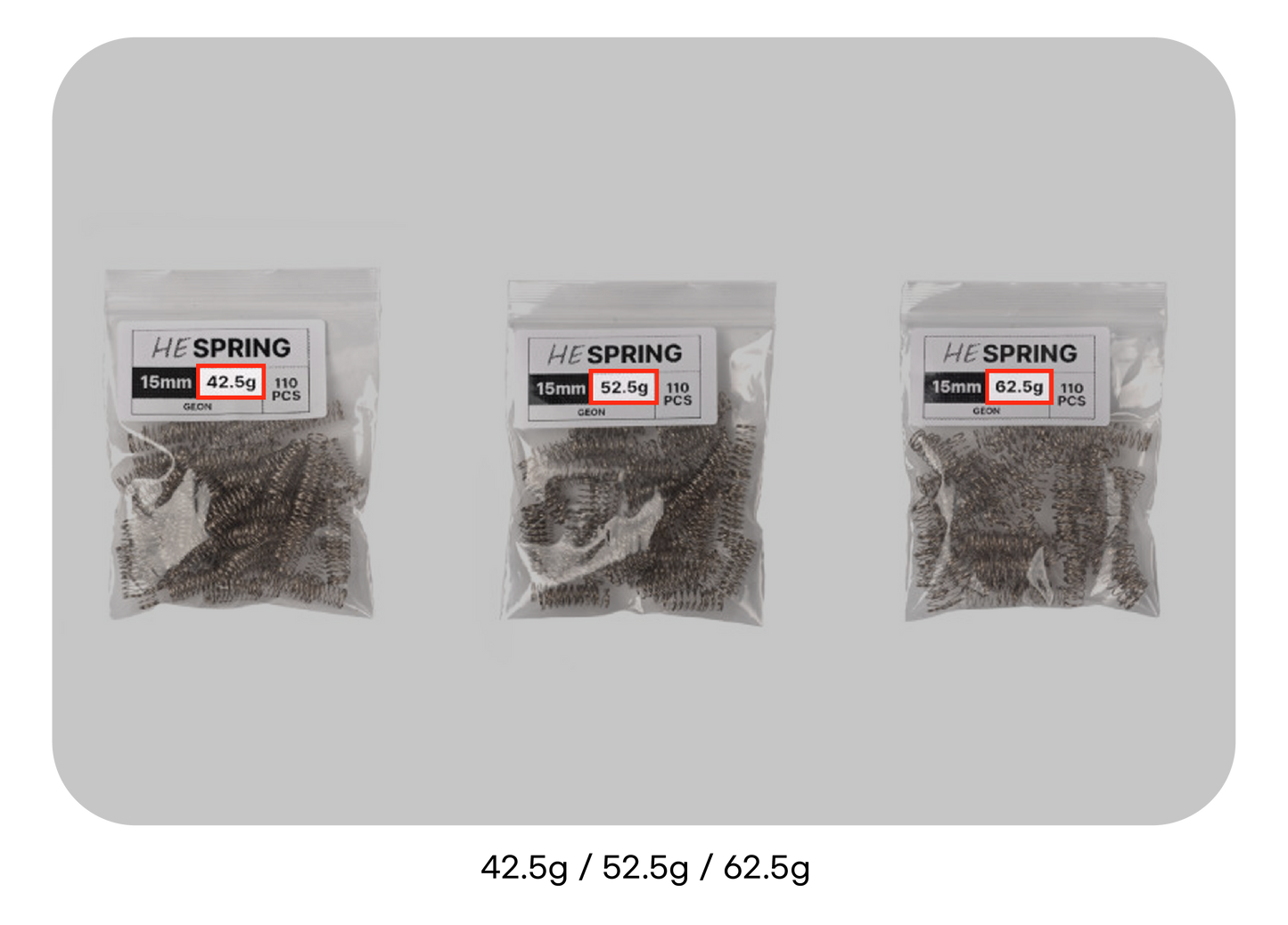 Geon Pingless HE Compatibility Springs