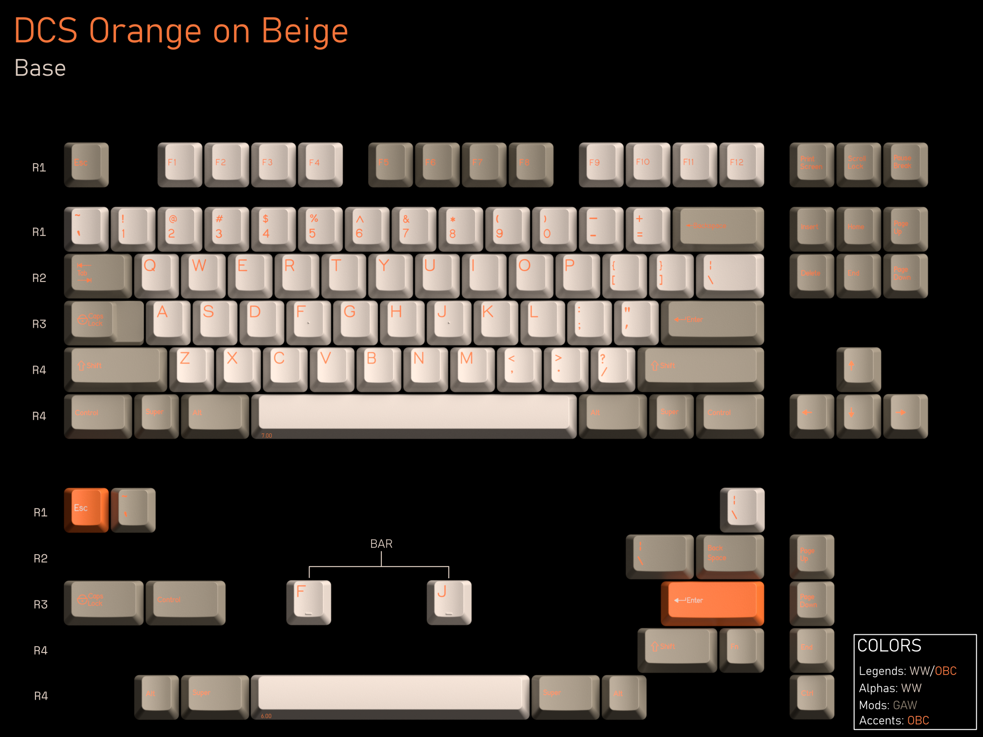 DCS Orange on Beige